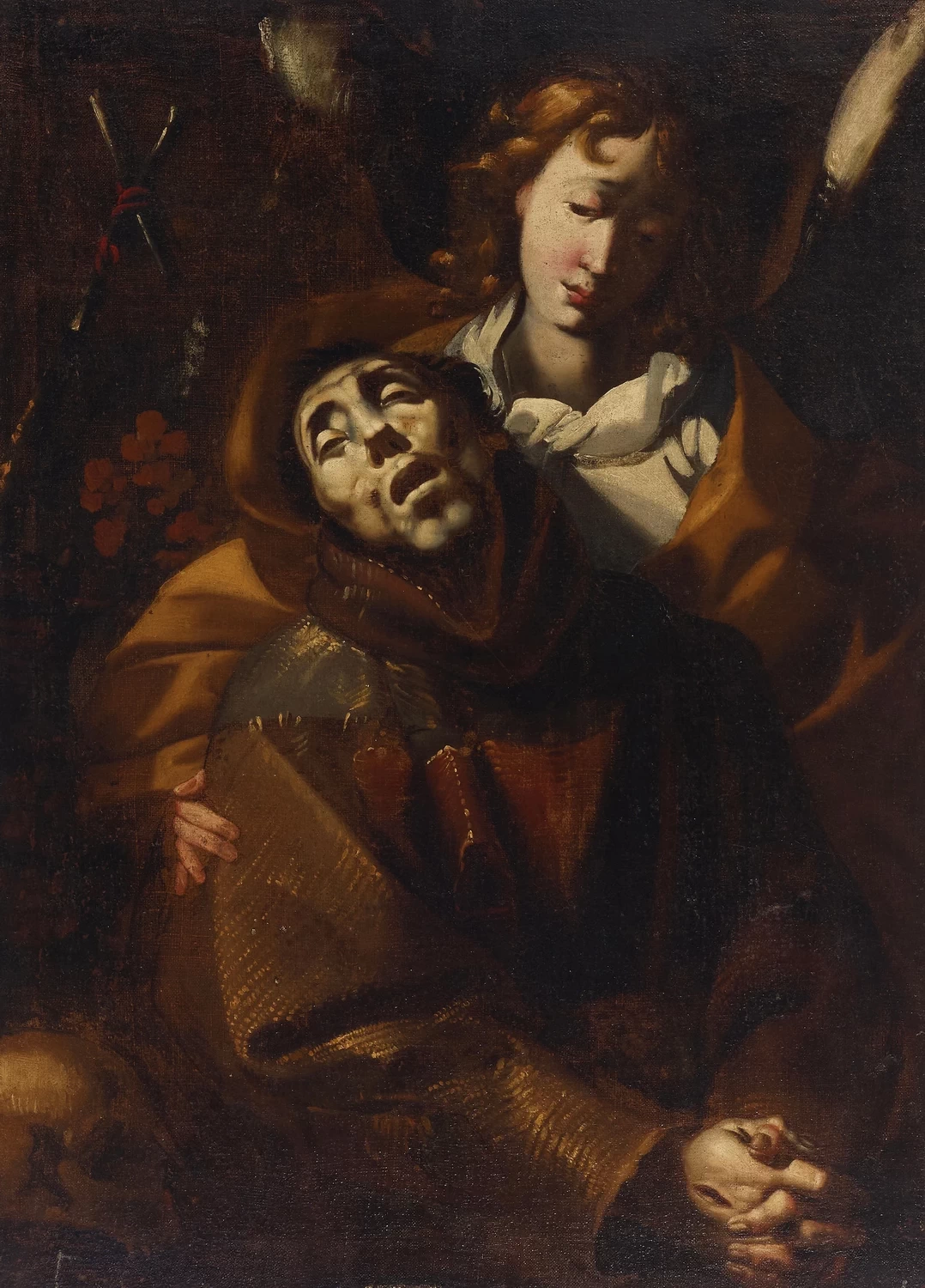 San Francesco in estasi sorretto da un angelo
